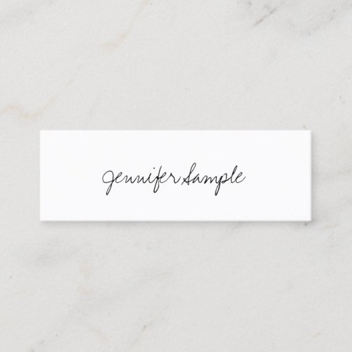 Elegant Hand Script Professional Simple Template Mini Business Card