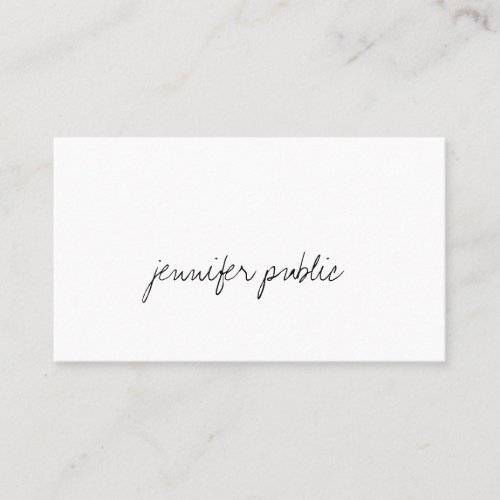 Elegant Hand Script Text Professional Simple Cool Business Card