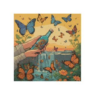 Elegant Handcrafted Butterfly Wood Art