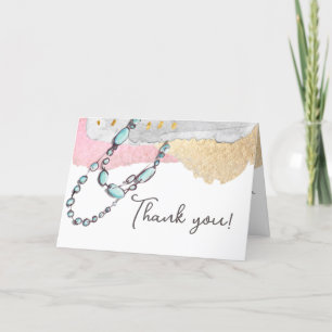 Elegant Handcrafted Jewelry & Beads Thank You Card
