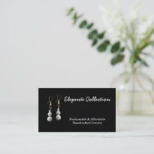 elegant handcrafted Jewelry maker Business Cards (Standing Front)