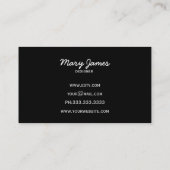 elegant handcrafted Jewelry maker Business Cards (Back)