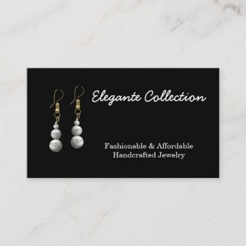 Elegant Handcrafted Jewelry Maker Business Cards by MG_BusinessCards at Zazzle