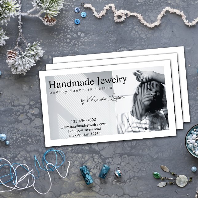 Elegant Handmade Jewelry Business Card (Creator Uploaded)