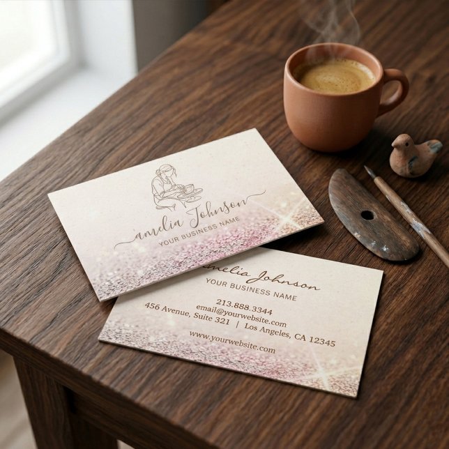 Elegant Handmade Sculptor & Pottery Ceramic Artist Business Card (Creator Uploaded)