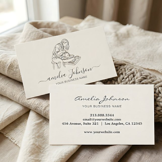 Elegant Handmade Sculptor & Pottery Ceramic Artist Business Card (Creator Uploaded)