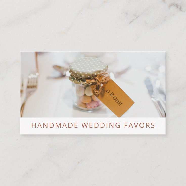 Elegant Handmade Wedding Favor Business Card Zazzle