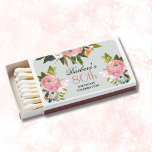 Elegant Handpainted Floral 80th Birthday Party  Matchboxes<br><div class="desc">End this special 80th birthday celebration in a elegant style with these beautifully hand painted matchboxes with colorful yet gentle flowers -- leading with blush pink and greenery, yet adding interesting other touches of color. The text can be personalized for your party including the guest of honor's age. If you...</div>