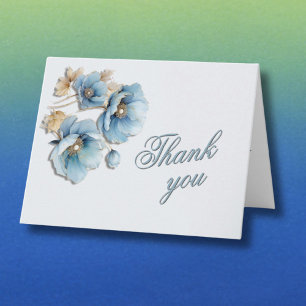 Elegant Handpainted Floral Budget Retirement Thank You Card