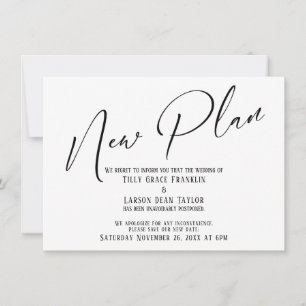 Elegant Handwriting New Plan Simple Announcement