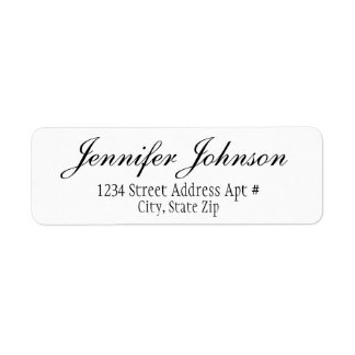 Elegant Handwriting Return Address Envelope Labels