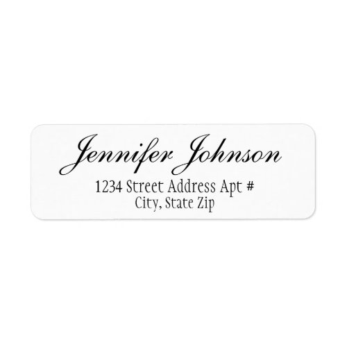 Elegant Handwriting Return Address Envelope Labels