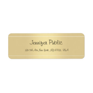 Elegant Handwriting Script Gold Template Modern Label