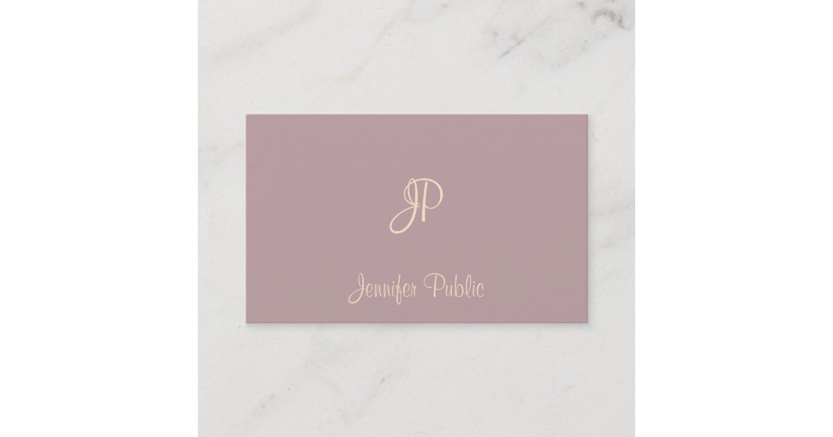 Elegant Handwriting Script Monogram Template Business Card | Zazzle