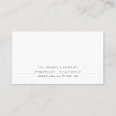 Elegant Handwritten Design Trendy Minimalist Plain Business Card (Back)