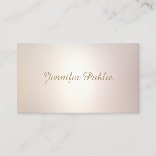 Elegant Handwritten Font Professional Modern Plain Business Card