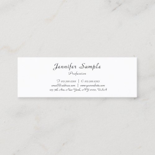 Elegant Handwritten Name Professional Template Mini Business Card