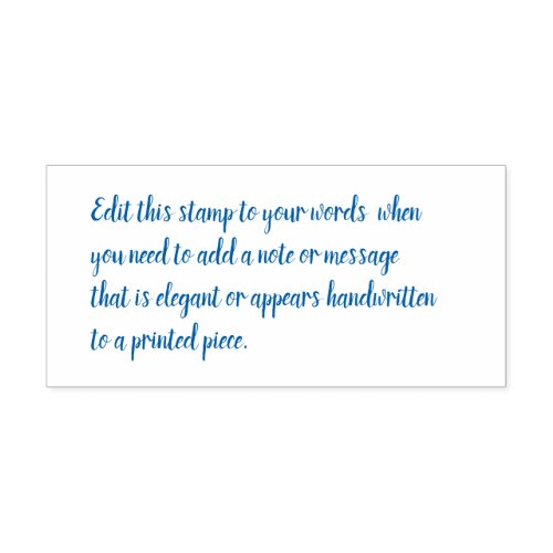 Elegant handwritten note or message self_inking stamp