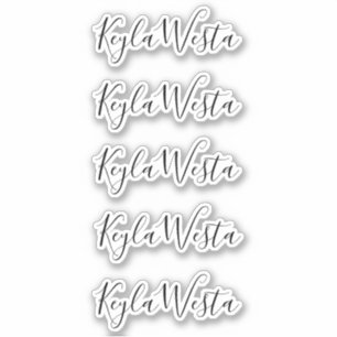 Elegant handwritten personalized custom name  sticker