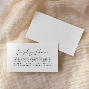 Elegant Handwritten Script Bridal Display Shower Enclosure Card