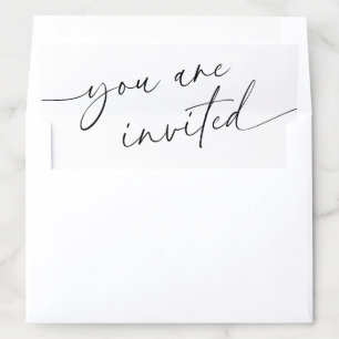 Elegant Handwritten Script Bridal Shower Envelope Liner