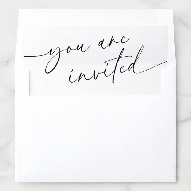 Elegant Handwritten Script Bridal Shower Envelope Liner (In Envelope)