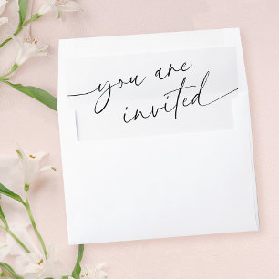 Elegant Handwritten Script Bridal Shower Envelope Liner