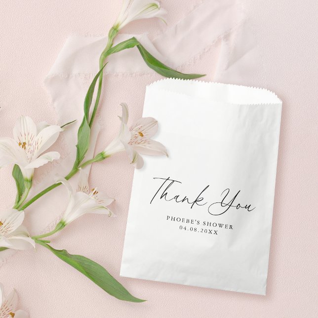 Elegant Handwritten Script Bridal Shower Favor Bag (Creator Uploaded)