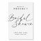 Elegant Handwritten Script Bridal Shower Welcome
