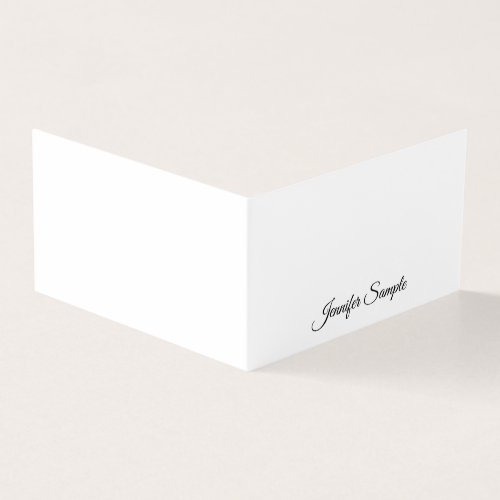 Elegant Handwritten Script Clean Modern Template Business Card