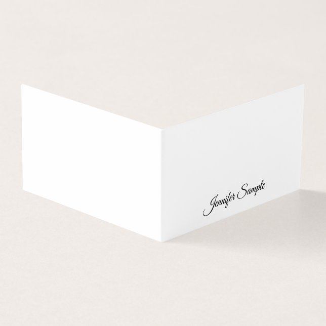Elegant Handwritten Script Clean Modern Template Business Card (Outside)