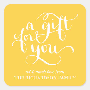 ELEGANT HANDWRITTEN SCRIPT GIFT TAG STICKERS