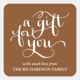 ELEGANT HANDWRITTEN SCRIPT GIFT TAG STICKERS