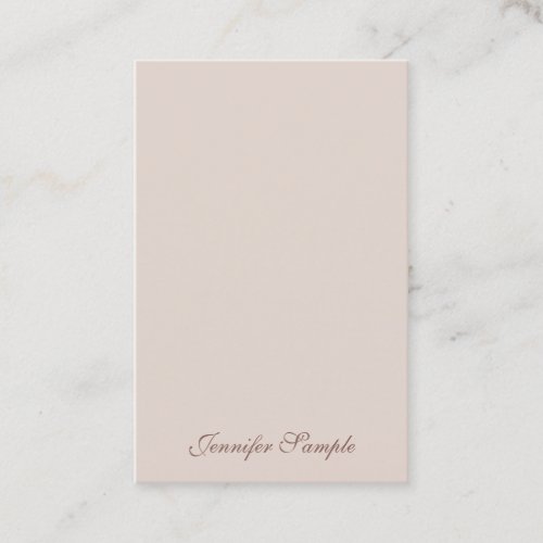 Elegant Handwritten Script Minimalist Plain Modern Business Card