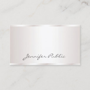 Elegant Handwritten Script Modern Glamour Luxury Business Card