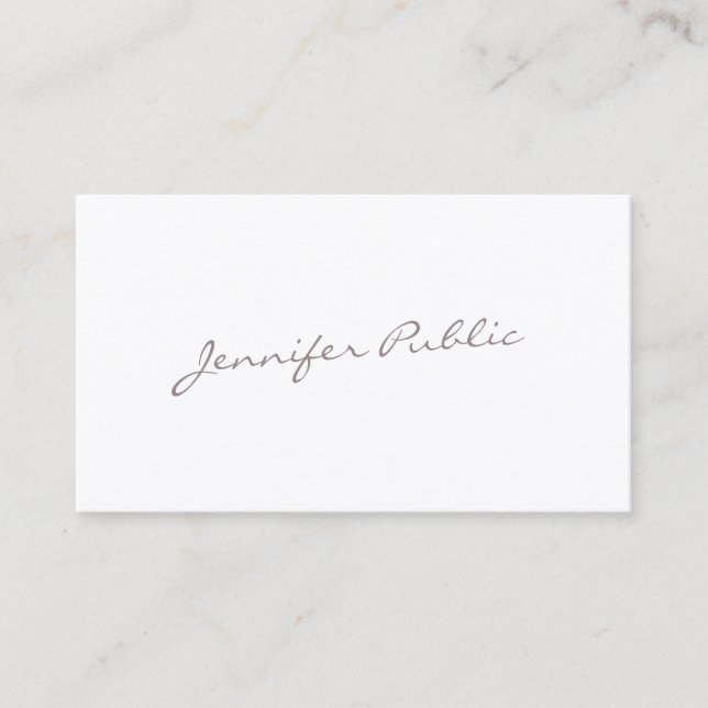 Elegant Handwritten Script Modern Luxury Trendy Business Card (Front)