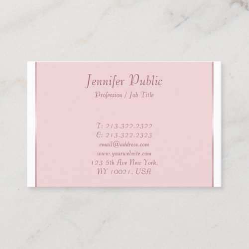 Elegant Handwritten Script Modern Simple Design Business Card