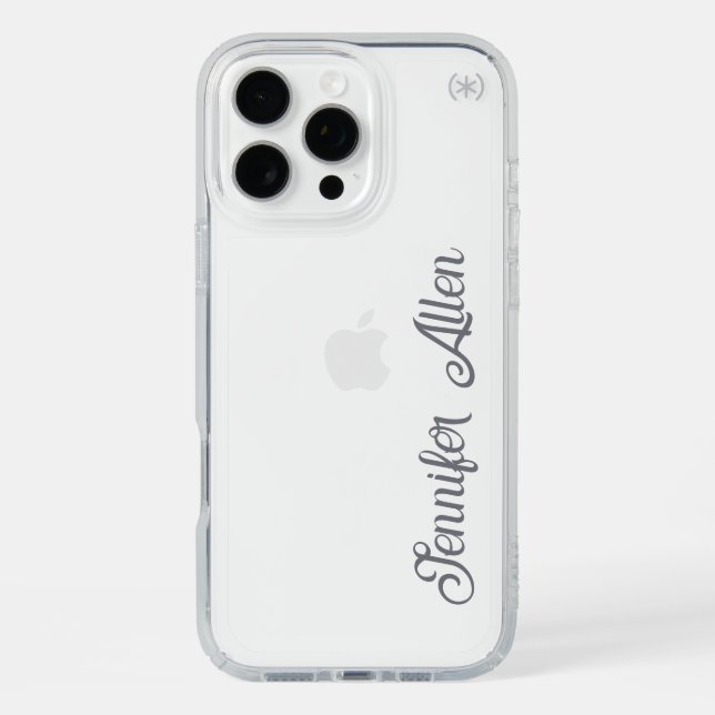 Elegant Handwritten Script Monogram Name Speck iPhone Case (Front)