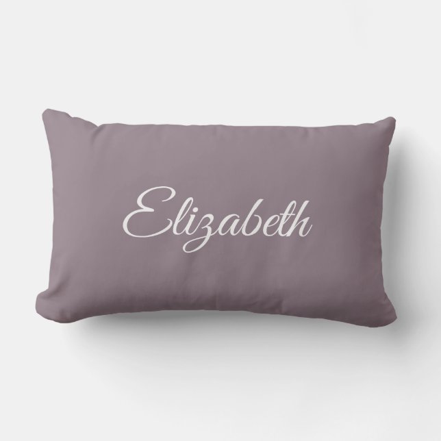 Elegant Handwritten Script Name Creative Modern Lumbar Pillow (Front)