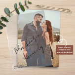 Elegant Handwritten Script Names Save the Date Vellum Invitations<br><div class="desc">Elegant Handwritten Script Names Save the Date Vellum overlay featuring your names handwritten in a beautiful script font. Add this vellum overlay to your favorite photo for a stunning and unique announcement.</div>