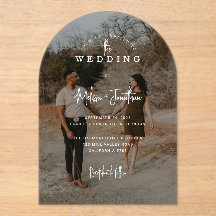 Elegant Handwritten Script Photo Arch Wedding 