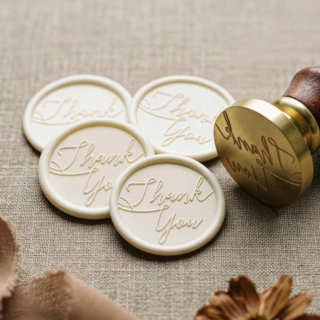 Elegant Handwritten Script Thank You Wax Seal Stamp (Elegant Handwritten Script Thank You Wax Seal Stamp)