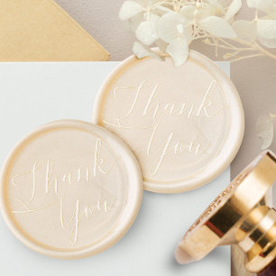 Elegant Handwritten Script Thank You Wax Seal Stamp