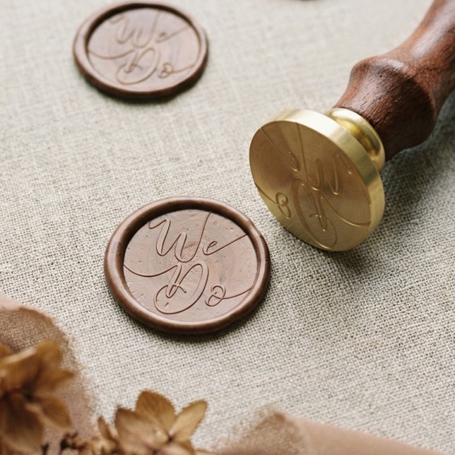 Elegant Handwritten Script We Do Wedding Wax Seal Stamp (Elegant Handwritten Script We Do Wedding Wax Seal Stamp)