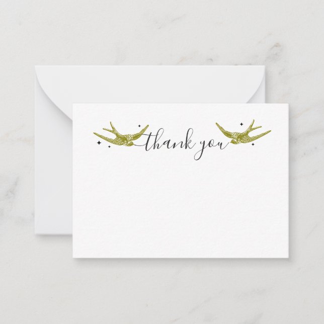 Elegant Handwritten Thank you Script  Note Card (Front)