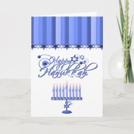 Elegant Hanukkah Greeting Card