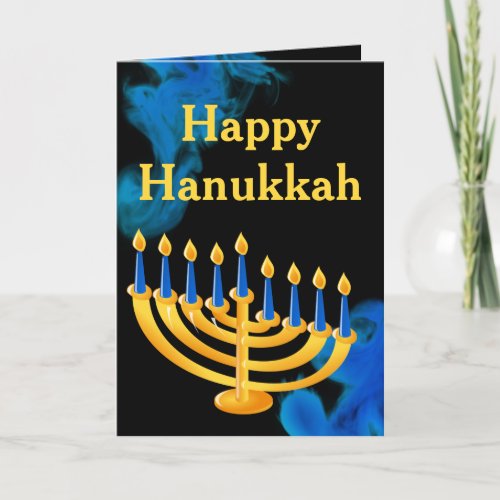 Elegant Hanukkah  Holiday Card