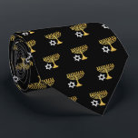 Elegant Hanukkah Holiday Pattern Gold Neck Tie<br><div class="desc">Digital Art by Liliumdes</div>