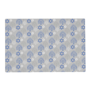Elegant Hanukkah Holiday Pattern Placemat