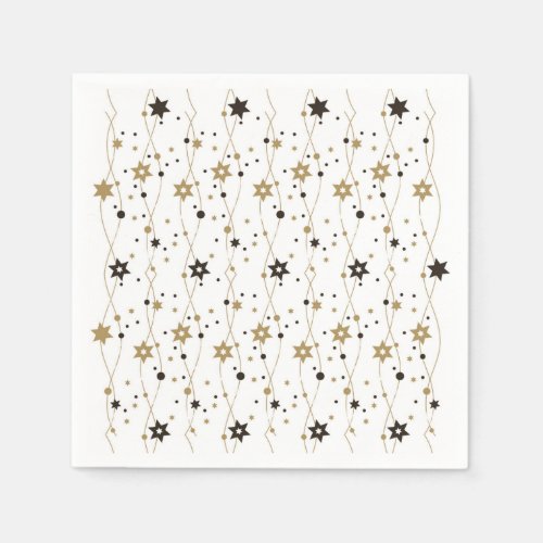 Elegant Hanukkah Stars Napkins